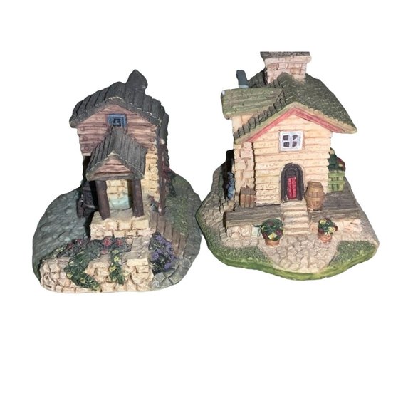 Fairy Houses Table Top  Mini Decor Set of 2 ceramic houses - Picture 9 of 9